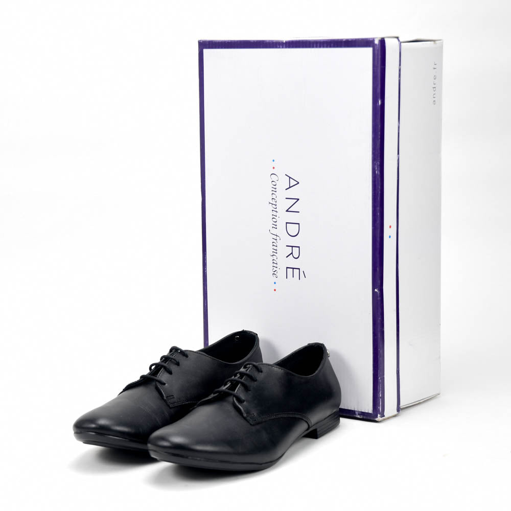 ANDRÉ DERBY FEMME COMPLICITY CUIR NOIR - 52125102402