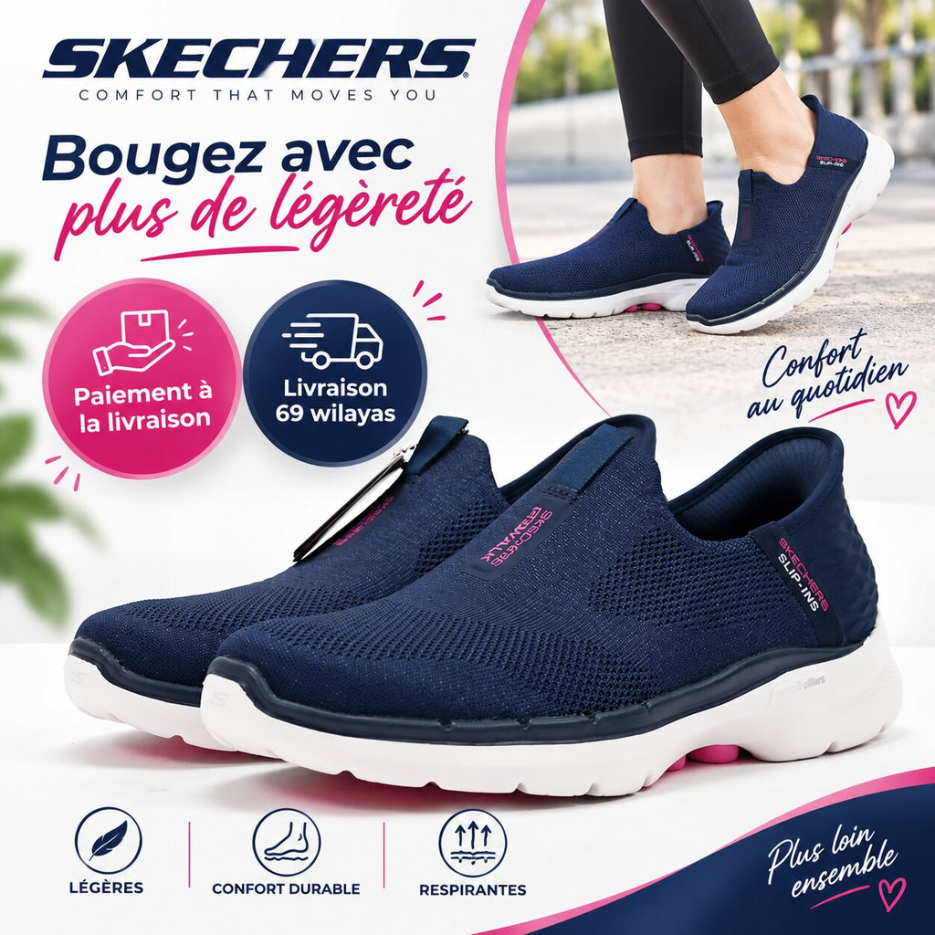 Skechers GO WALK 6 – Fabulous View Slip-ins Walking Shoes - 124569-NVY