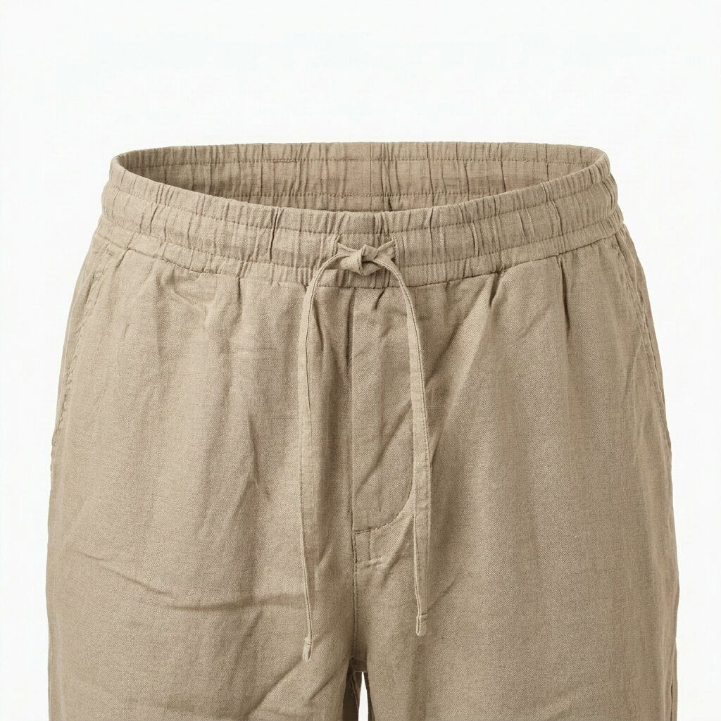 Départ Homme Pantalon en Lin Beige - MG188-G21-000735