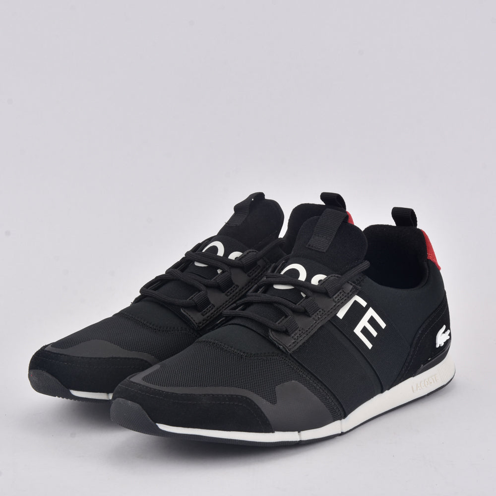LACOSTE MANEVRA ELITE 0120 1 CMA BLK/RED TEXTILE - 40CMA00041B5