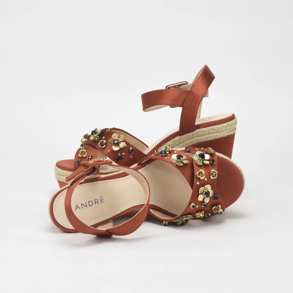 ANDRÉ SANDALES IXIA FEMME MARRON BEIGE - 52314289229