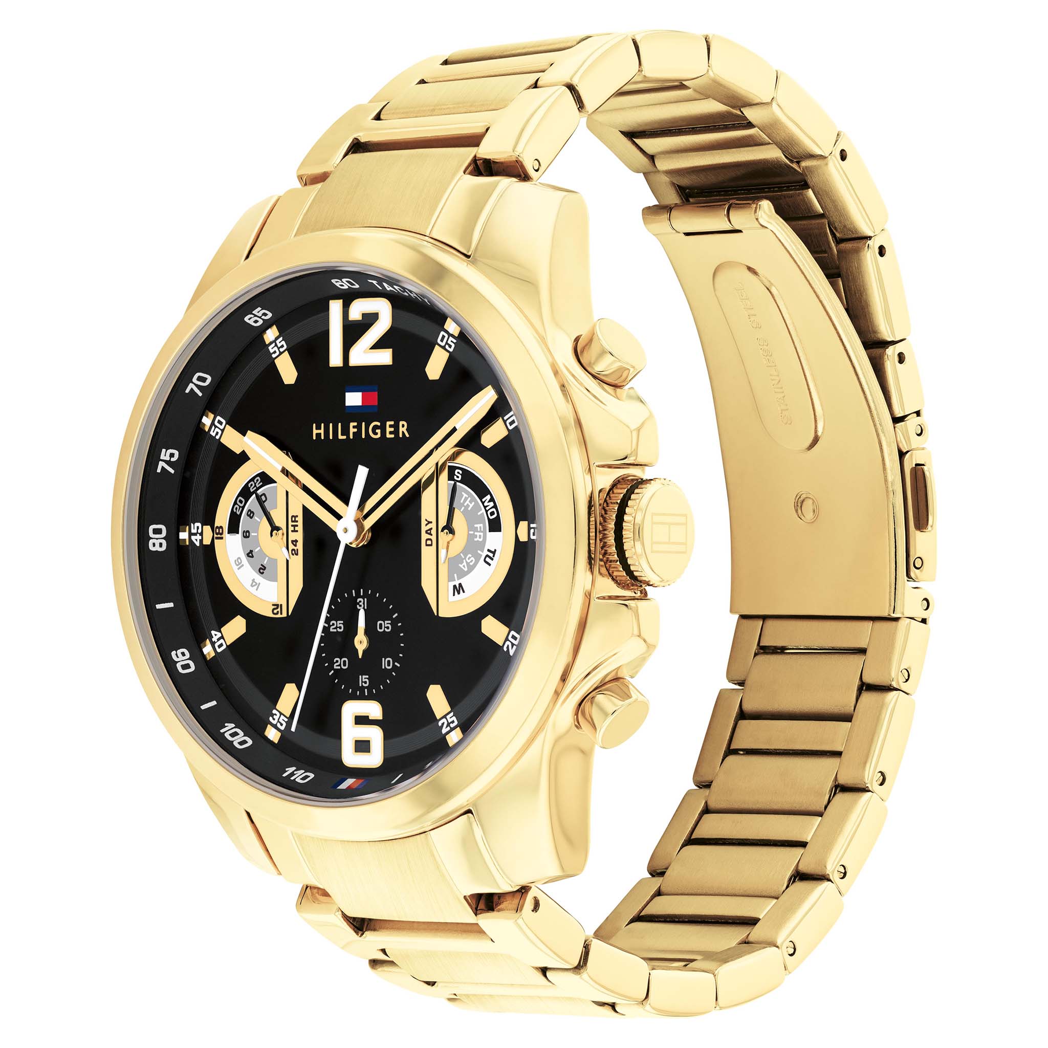 Montre Tommy Hilfiger Gold Steel Black Dial Multi-function - 1710638