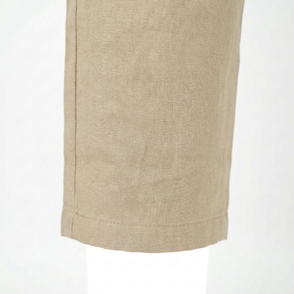 Départ Homme Pantalon en Lin Beige - MG188-G21-000735