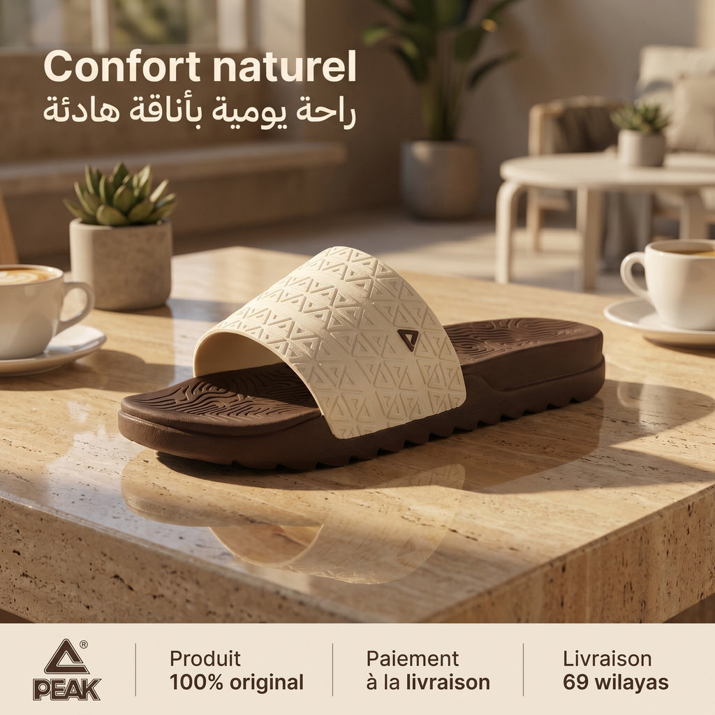 Peak Taichi Slippers White Black Red - E02767L-X991
