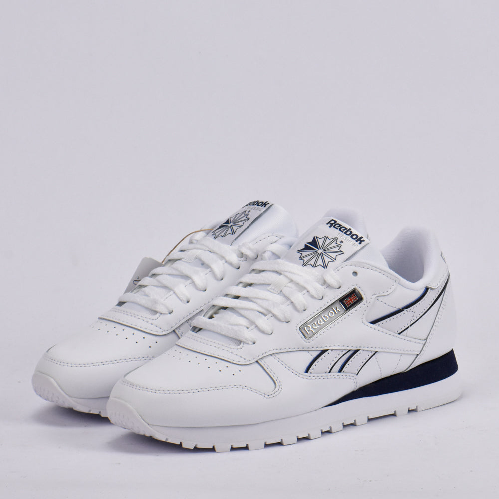 REEBOK CLASSIC LEATHER WHITE/WHITE/NAVY - 100201123