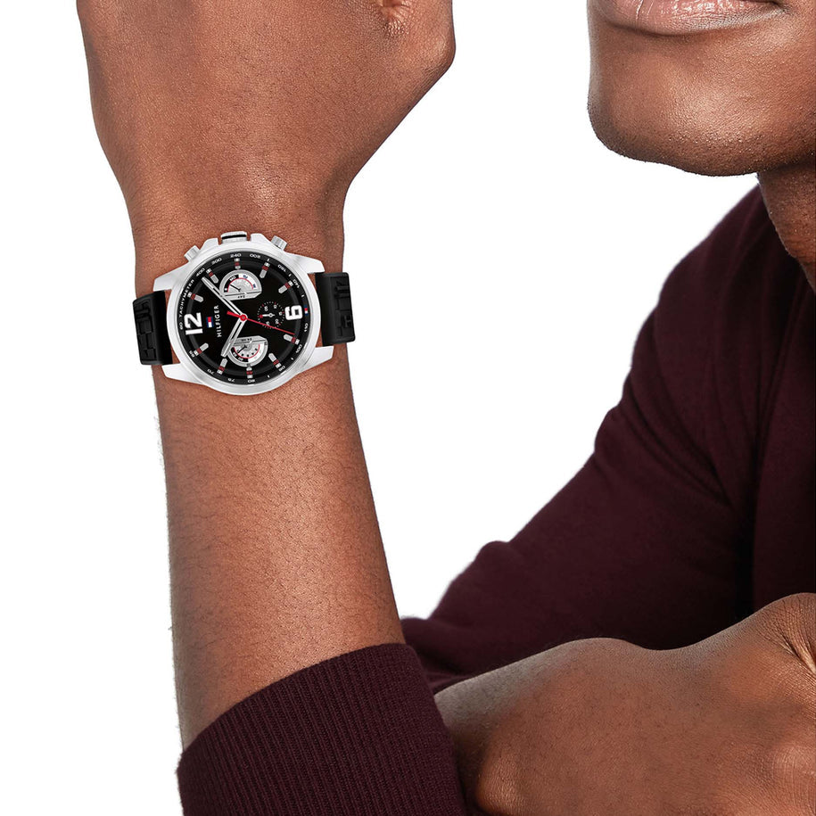 Montre Tommy Hilfiger Black Silicone Multi-function - 1710636