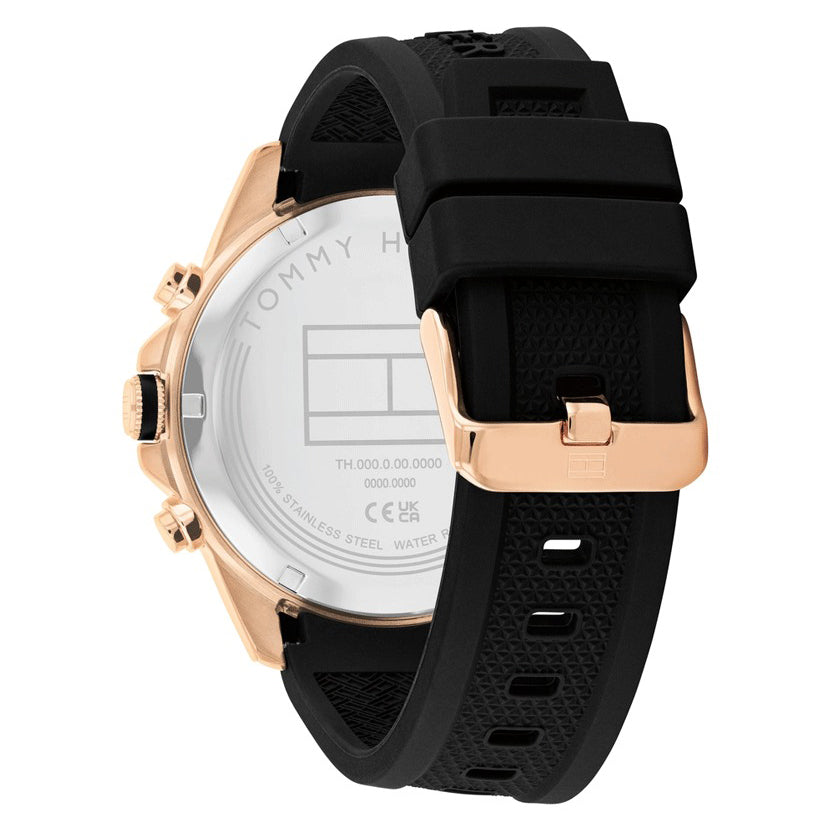Tommy Hilfiger Lars Rose Gold-Plated Silicone Strap - 1710650
