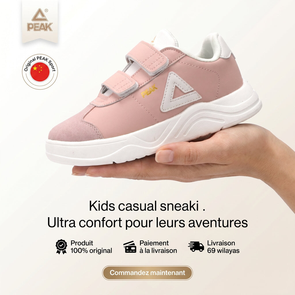 PEAK BASKET CASUAL SPORT FILLETTE PINK - EK59760H-00CK