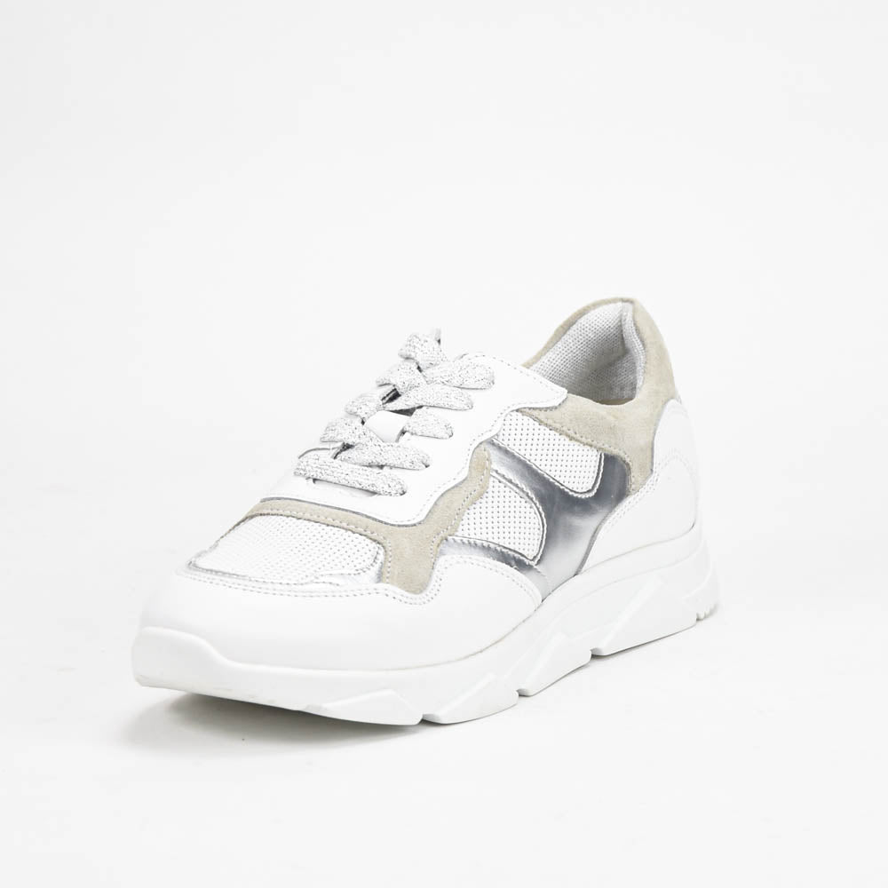 ANDRÉ BASKETS FEMME HAVILAH CUIR BLANC - 52149303600