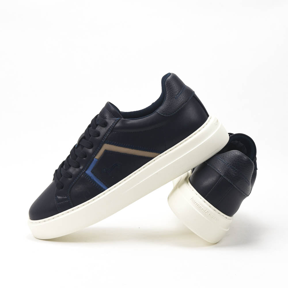 Harmont and Blaine Blue Sneakers Homme - EFM252-022-1B0-12
