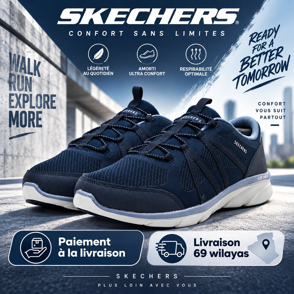Skechers D\'Lux Comfort – Surreal Sneakers - 104347-NVBL