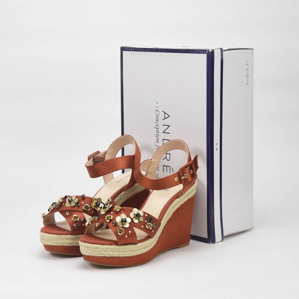 ANDRÉ SANDALES IXIA FEMME MARRON BEIGE - 52314289229