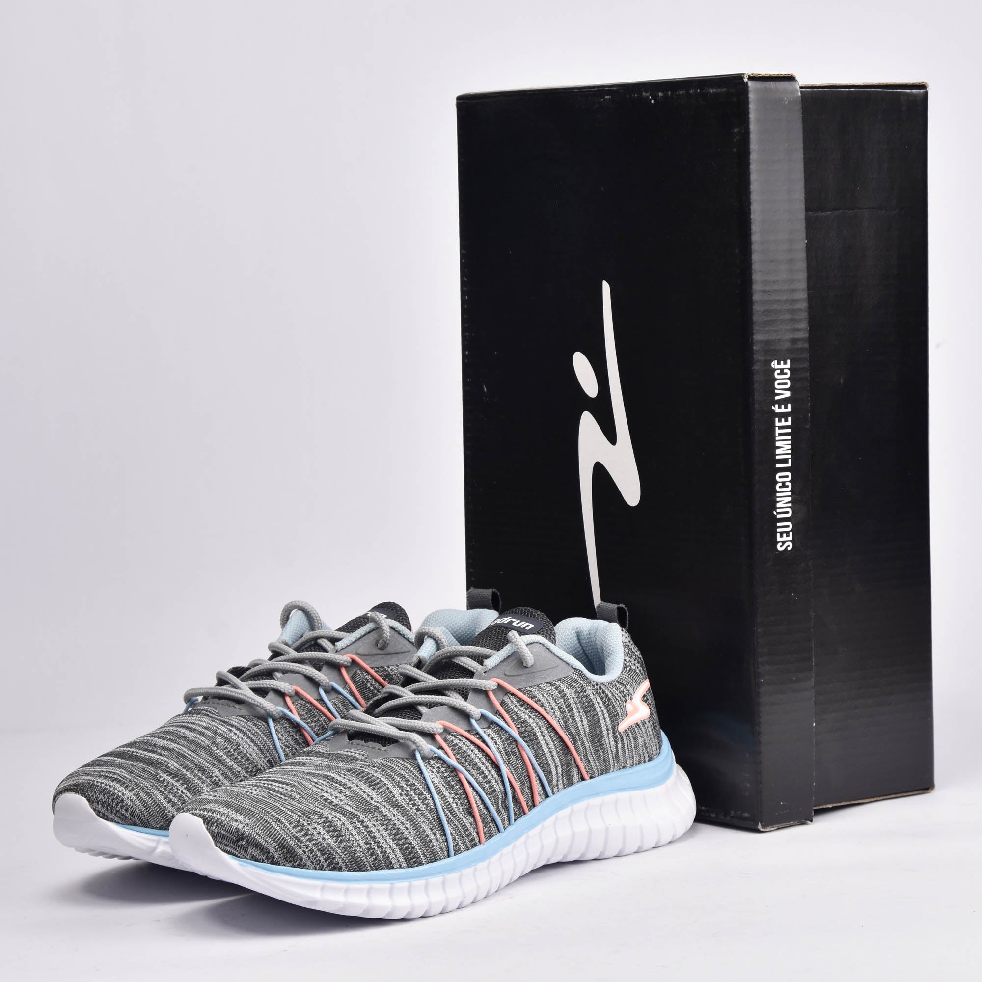FLEX UP CINZA/SKY BLUE/SALMAO - 8619F-1162