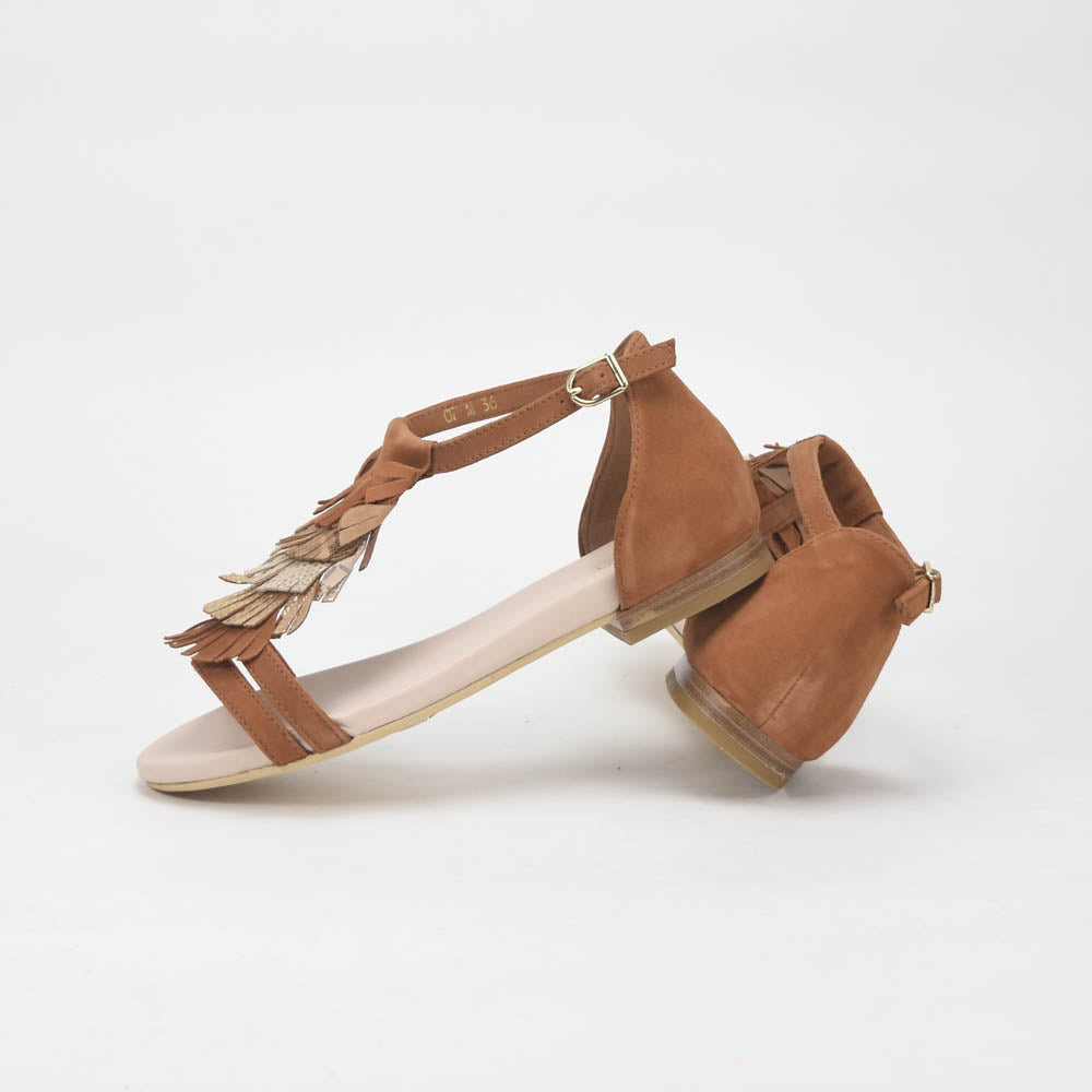 ANDRÉ SANDALES FEMME BRIANA DAIM MARRON - 52321630637