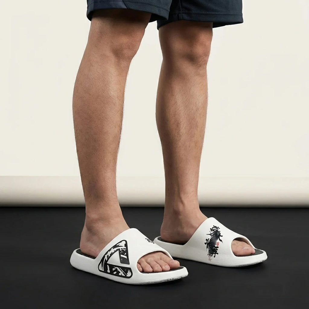 Peak Taichi Sports Slippers White/Black - ET53097L-Z498