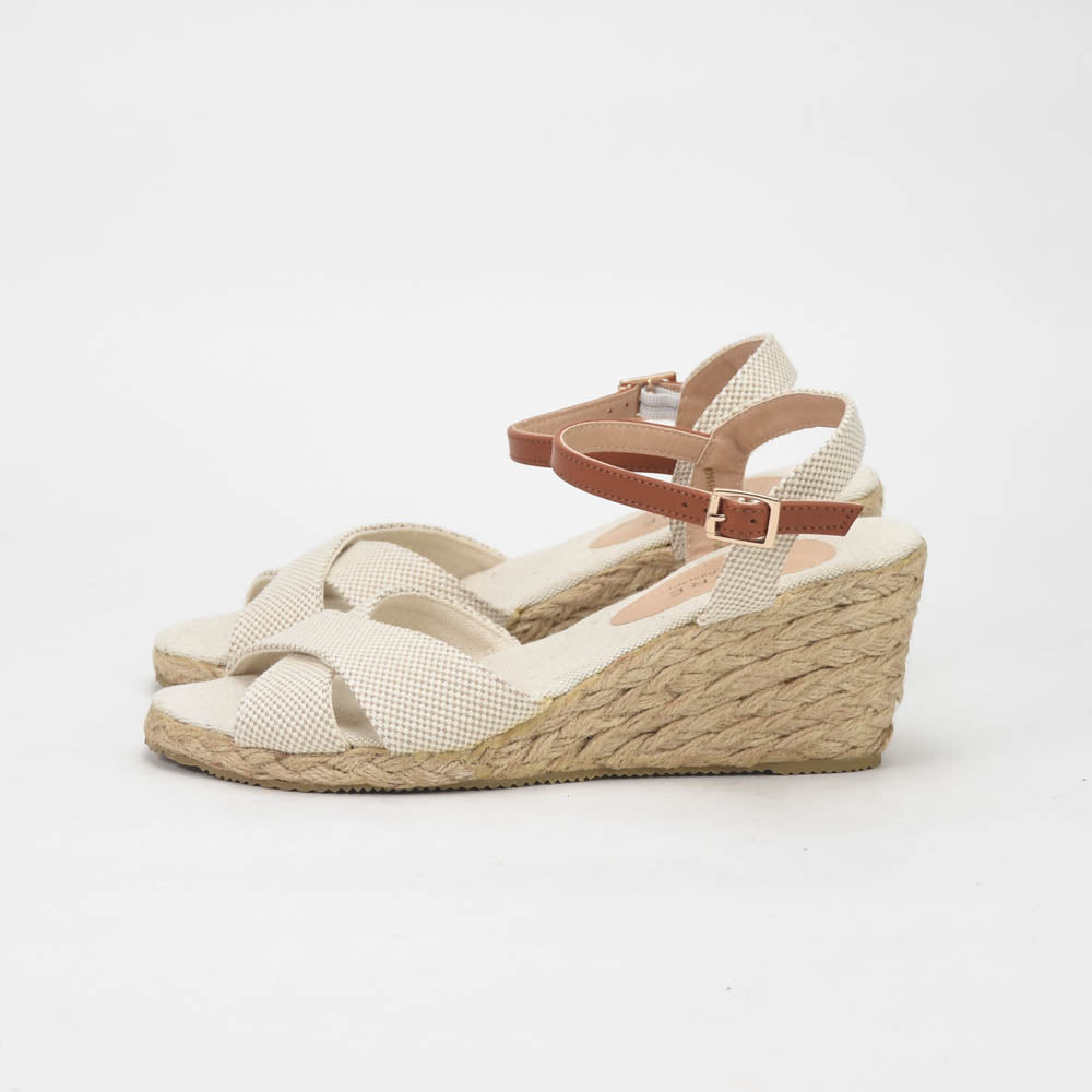 ANDRÉ SANDALES FEMME PAULETTA TEXTILE BEIGE - 52314688600