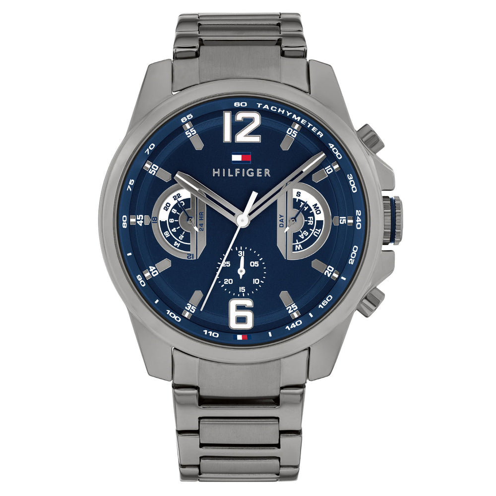 Montre Tommy Hilfiger Grey Steel Navy Dial Multi-function - 1710639
