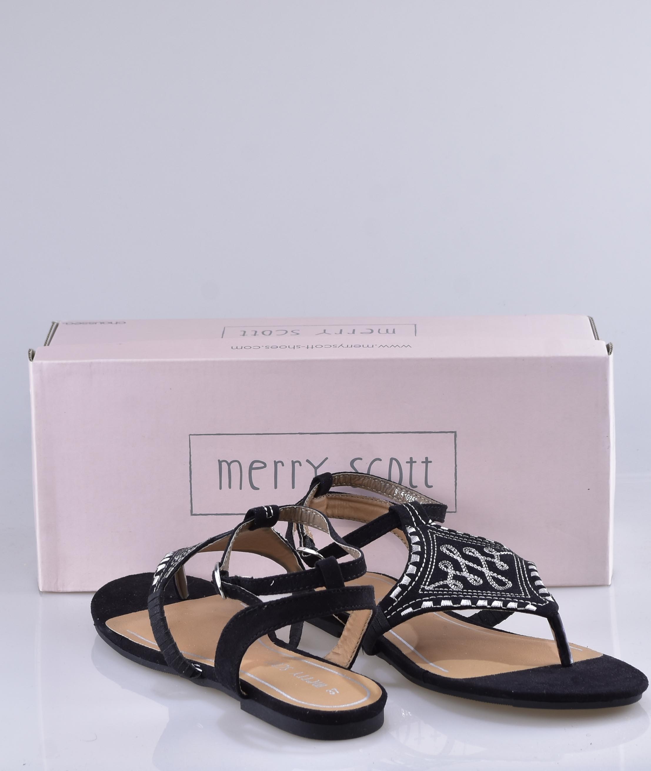 Sandale femme Merry Scott noire et argent 81510252s - 1263