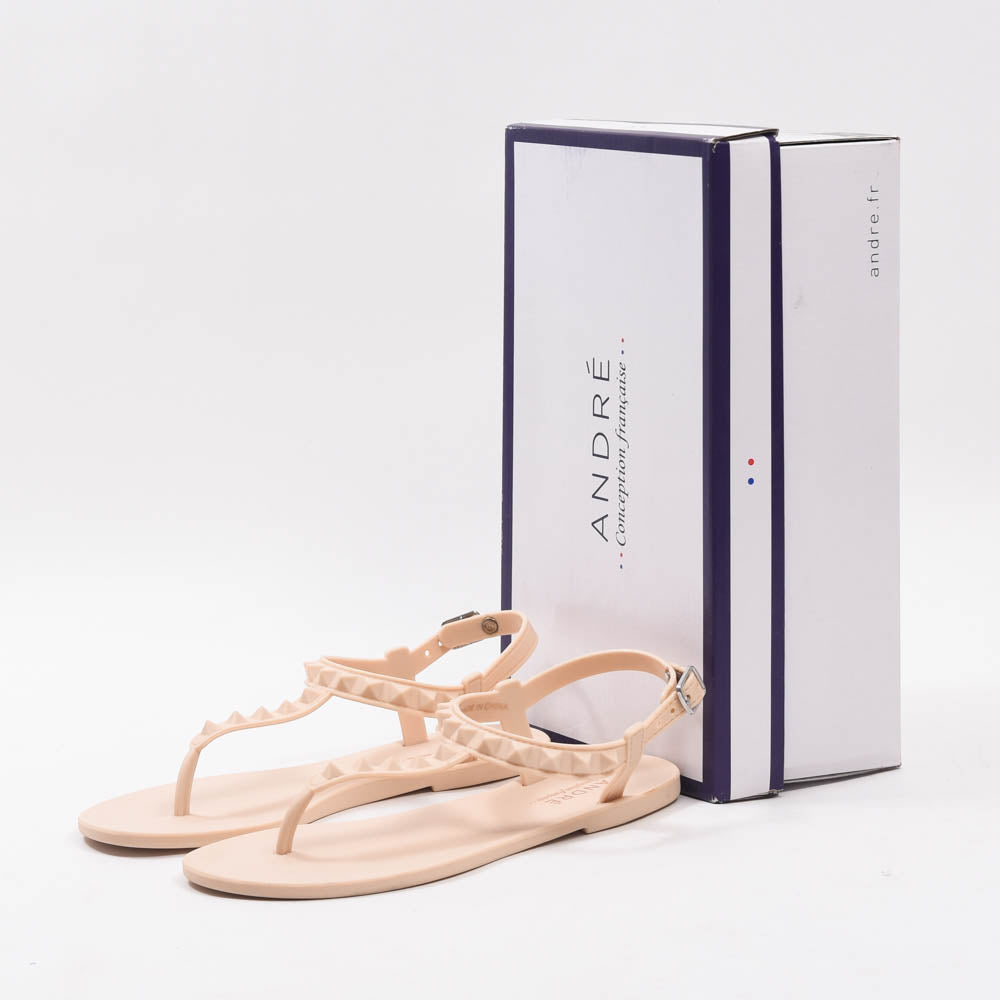 ANDRÉ SANDALES FEMME HADEWIG CAOUTCHOUC BEIGE - 52321670604