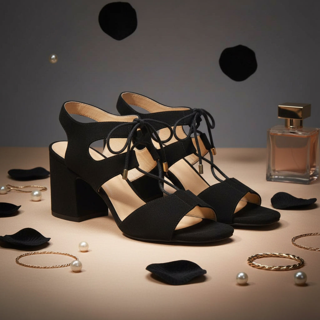 ANDRÉ SANDALES FEMME STARLET CUIR NOIR - 52314188419