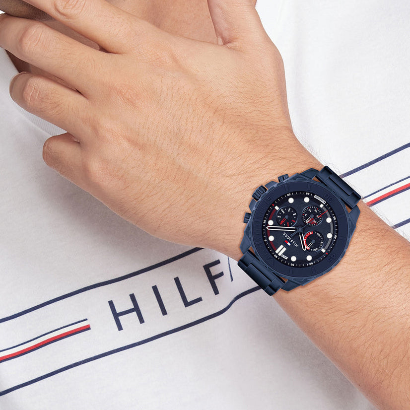 Montre Tommy Hilfiger Blue Steel Navy Dial Multi-function - 1710691