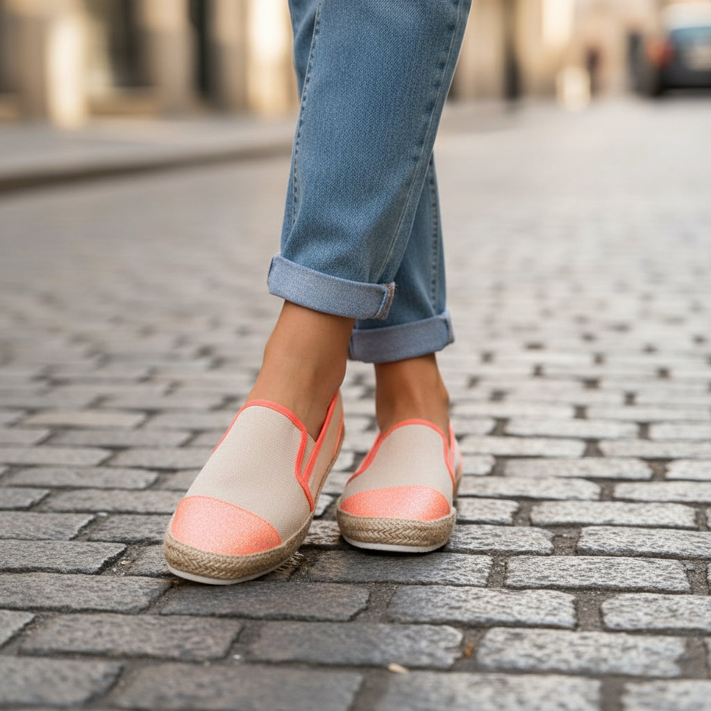 ANDRÉ ESPADRILLES FEMME DIXY ORANGE - 52357981009