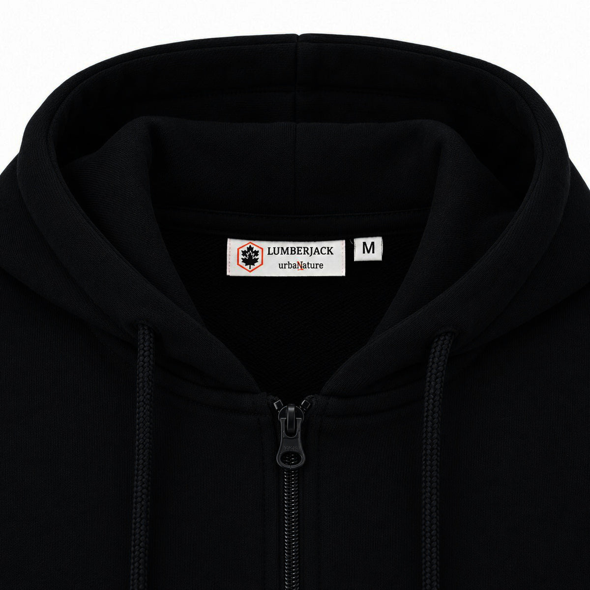 LUMBERJACK ZIP HOODIE - LBJ-00201-BLK
