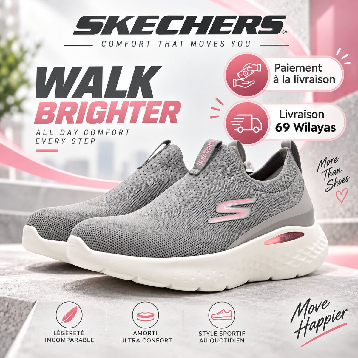 Skechers GO RUN Lite – Aurora Sky Running Shoes - 129440-TPPK