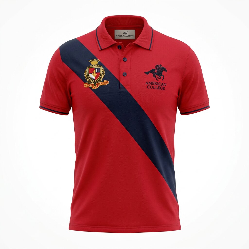 American College t-shirt pour Homme - PL250308C-RED