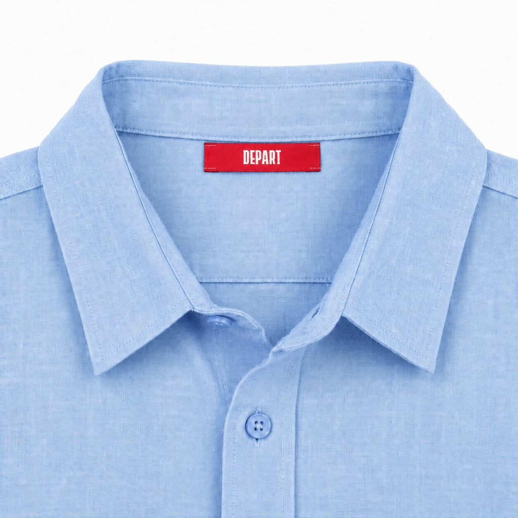 Départ Homme Chemise en Lin Navy - MZ139-G21-000741