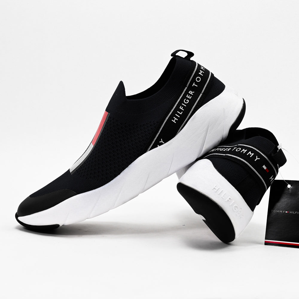 Tommy Hilfiger Low Cut Slip-On Sneakers - T3A4-30418-0702800-BLACK