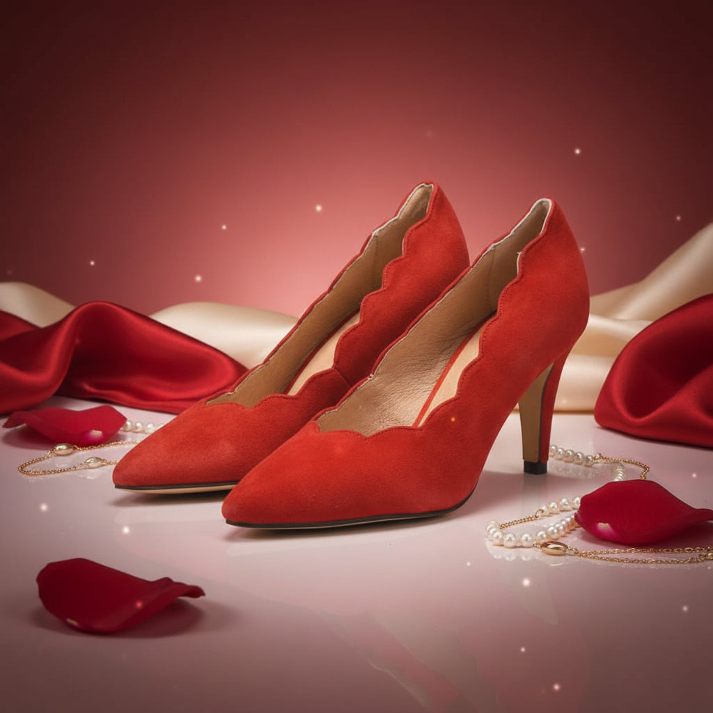 ANDRÉ ESCARPINS FEMME SAPHIR DAIM ORANGE - 52134738408