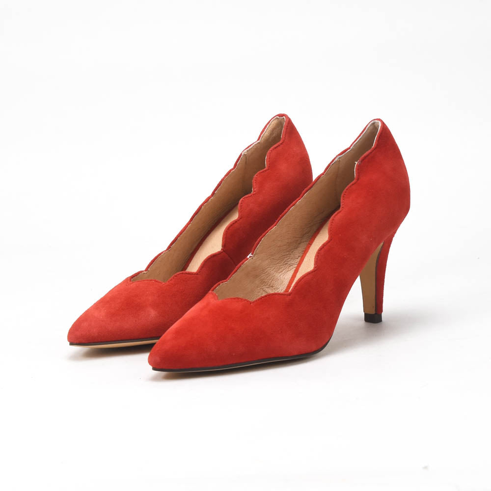 ANDRÉ ESCARPINS FEMME SAPHIR DAIM ORANGE - 52134738408