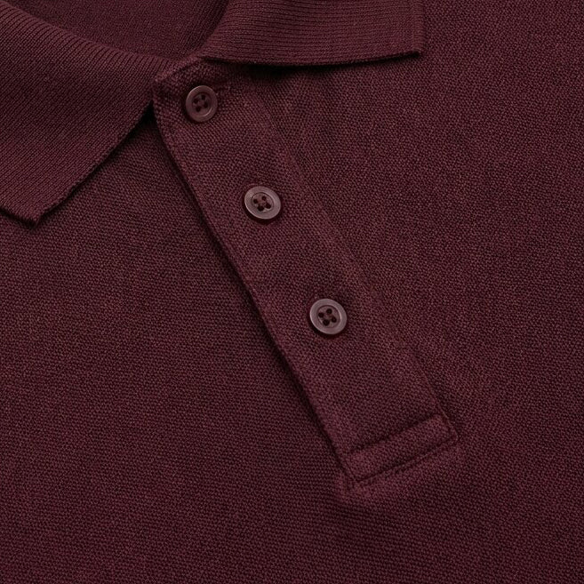 LUMBERJACK MEN POLO ESSENTIALS MINI LOGO BURGENDY - LBJ69009-BGD