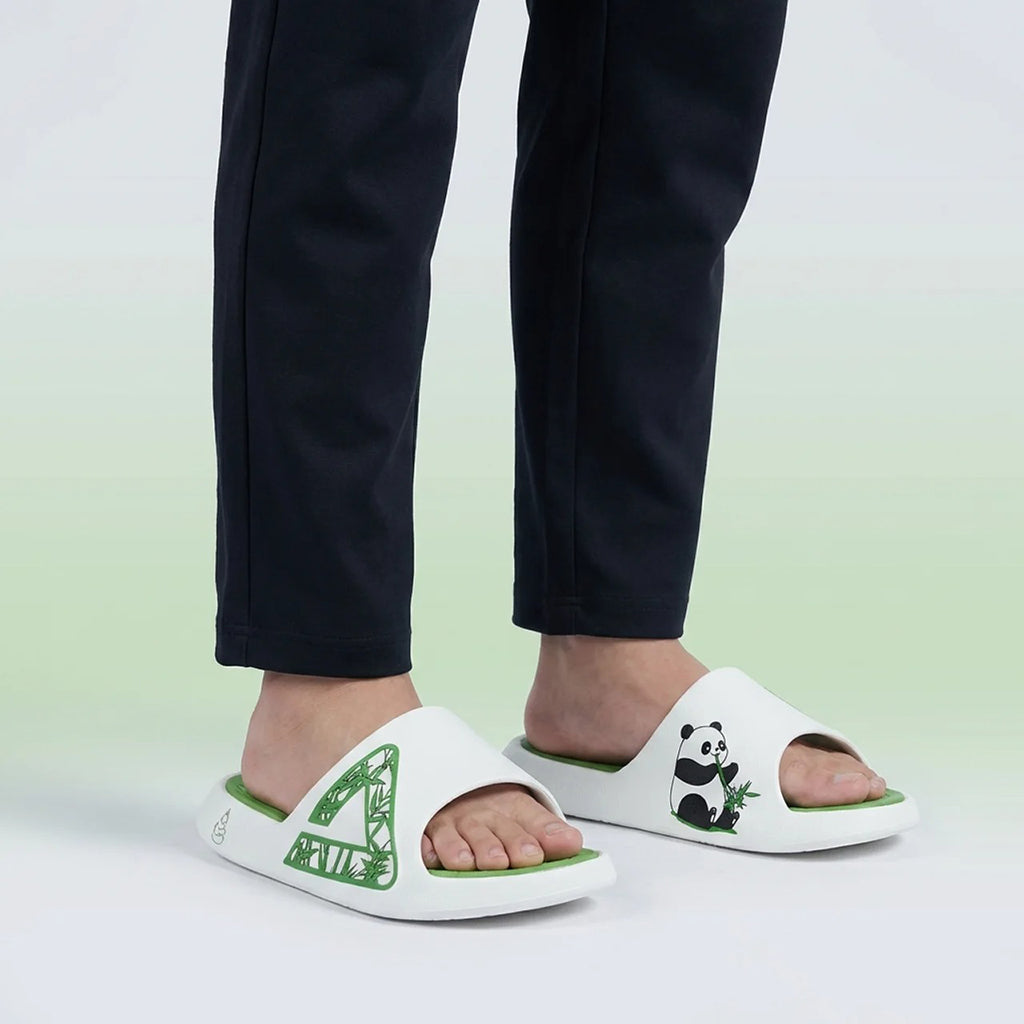 Peak Taichi Sports Slippers White/Green - ET53098L-Z506
