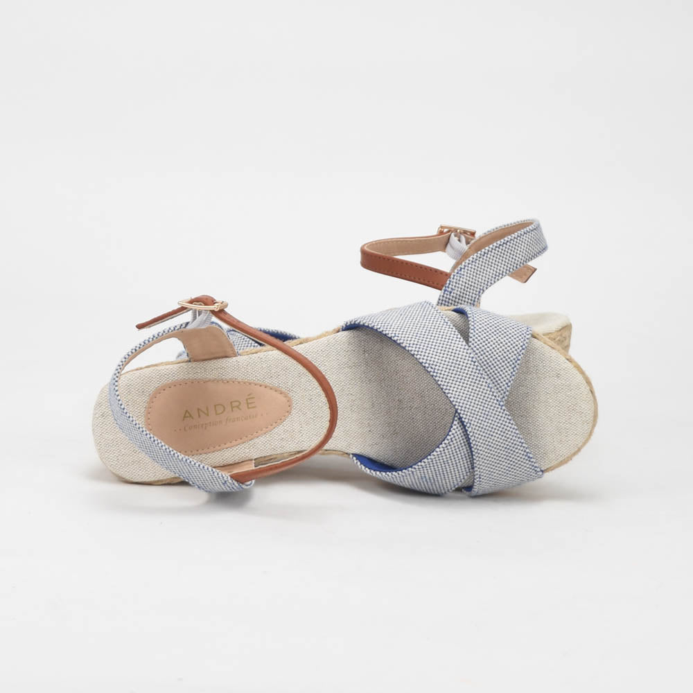 ANDRÉ SANDALES FEMME PAULETTA TEXTILE BLEU - 52314188600