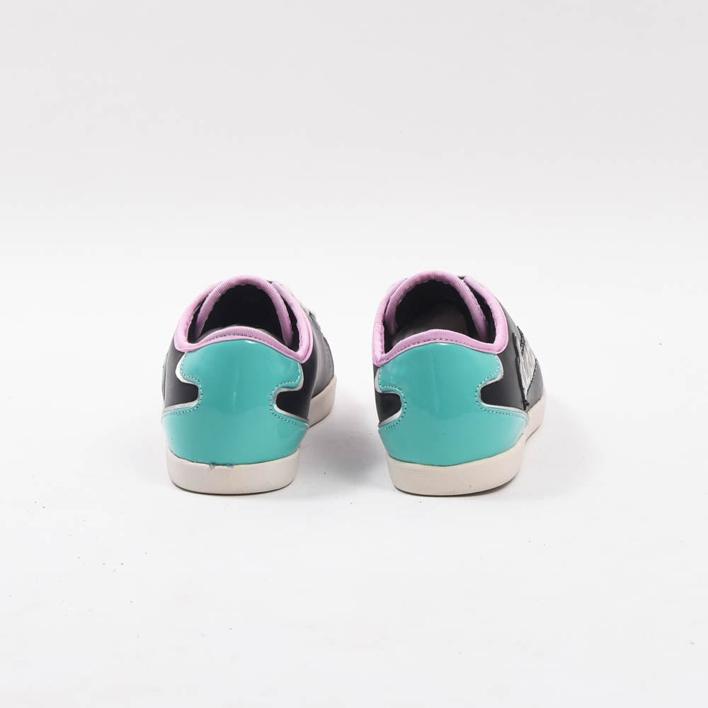 ANDRÉ BASKETS FEMME LIMONADE CUIR NOIR VIOLET - 52149171007