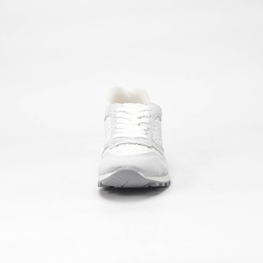 ANDRÉ BASKETS FEMME SONG CUIR BLANC - 52149382404