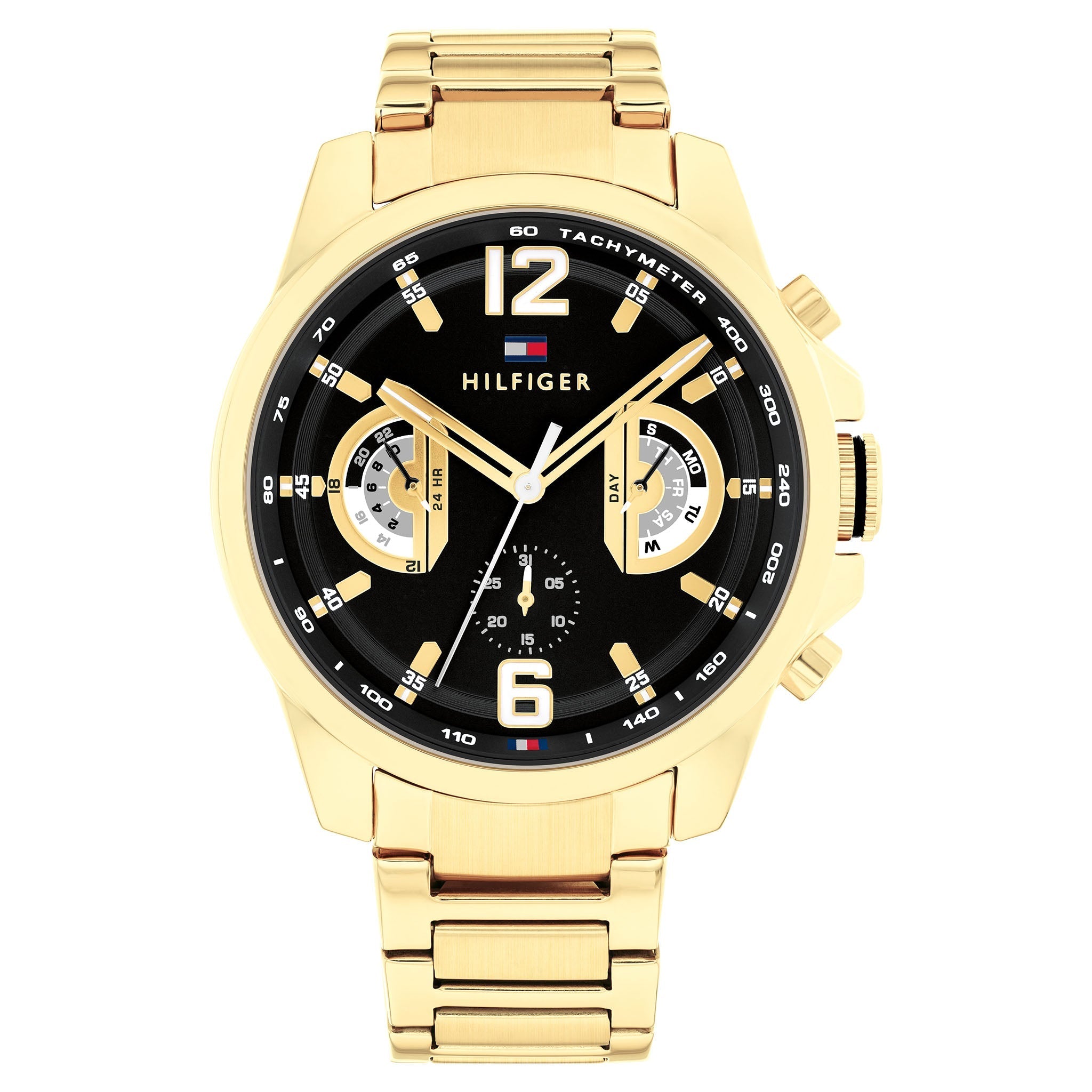 Montre Tommy Hilfiger Gold Steel Black Dial Multi-function - 1710638