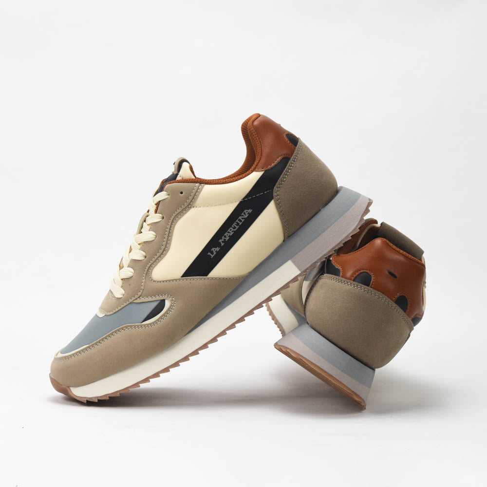 La Martina Low Sneakers Blue Leather - LFM252-040-A70-AE