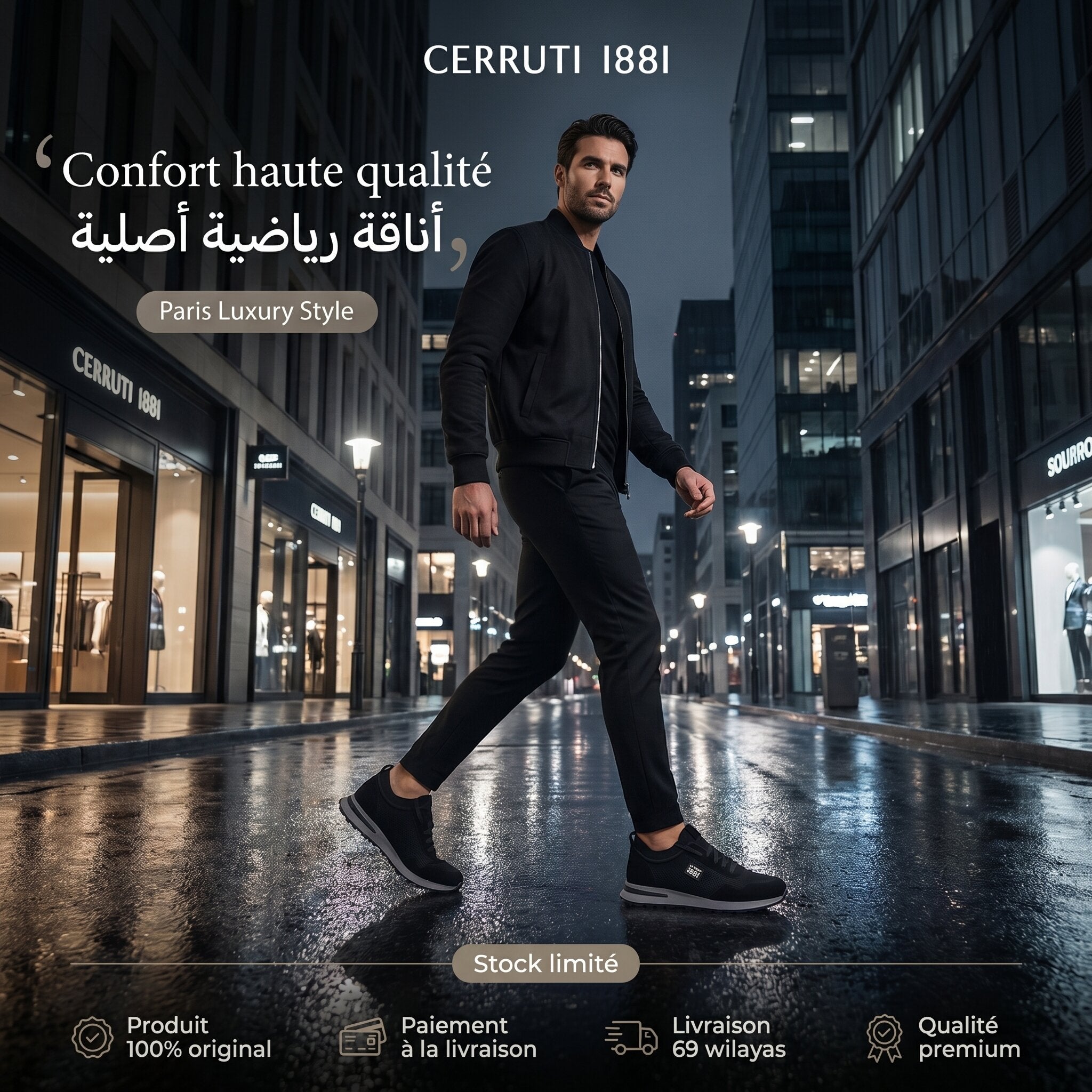 Cerruti 1881 Man Shoes Sneakers - CSSU01268-BLACK