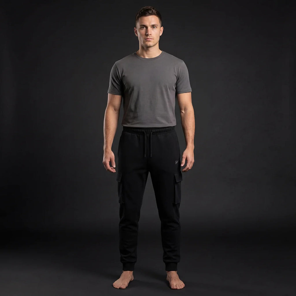 DEPART JOGGING CARGO SLIM HOMME NOIR - G23-003077-BLACK