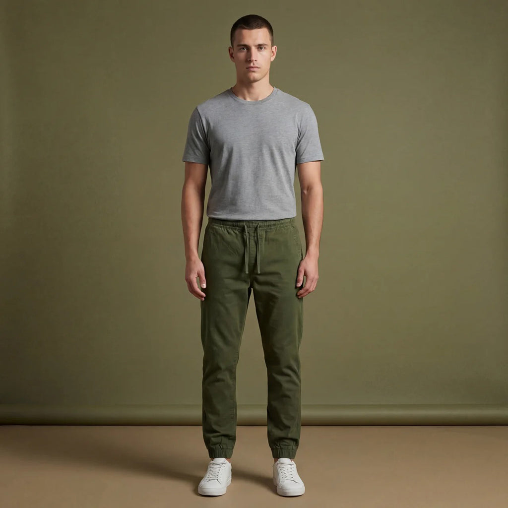 DEPART JOGGER SLIM HOMME VERT M - G21-000176-GREEN