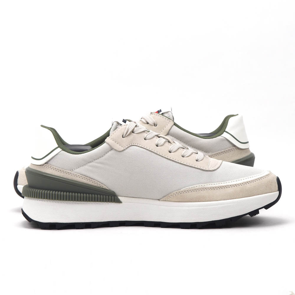 TOMMY HILFIGER BASKETS TOMMY JEANS TJW TECH RUNNER ESS HOMME KHAKI - ENOENO-LIGHT GREEN