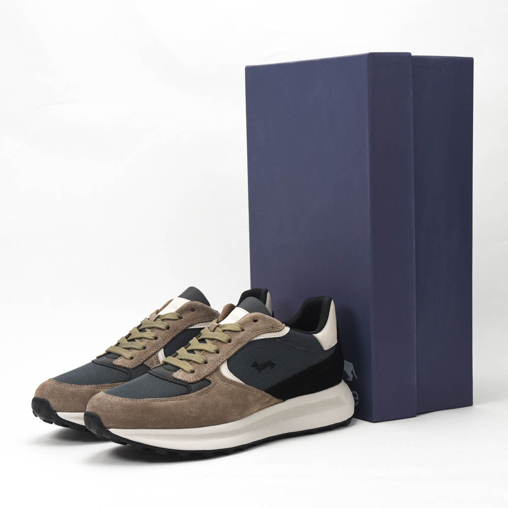 Harmont and Blaine Camoscio Tex Sneakers Homme - EFM252-060-A60-AE