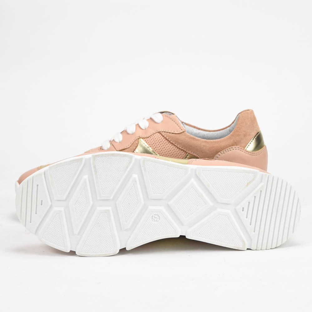ANDRÉ BASKETS FEMME CUIR ROSE - 52149903600