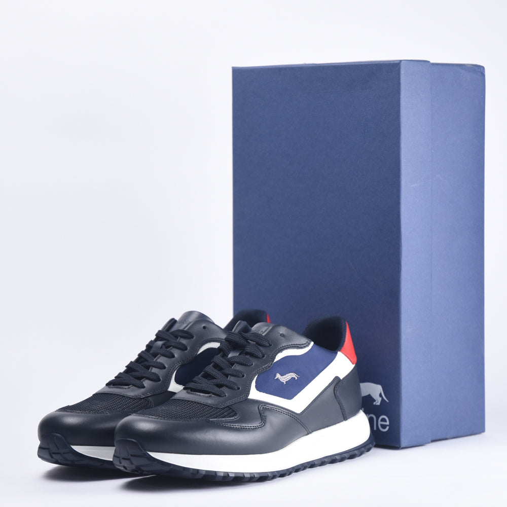 HARMONT AND BLAINE SCARPA UOMO CALF  BLU - EFM231-079-6190