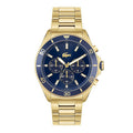 MONTRE lacoste Tiebreaker Chrono Watch - Blue With Gold Plated Bracelet - 2011151