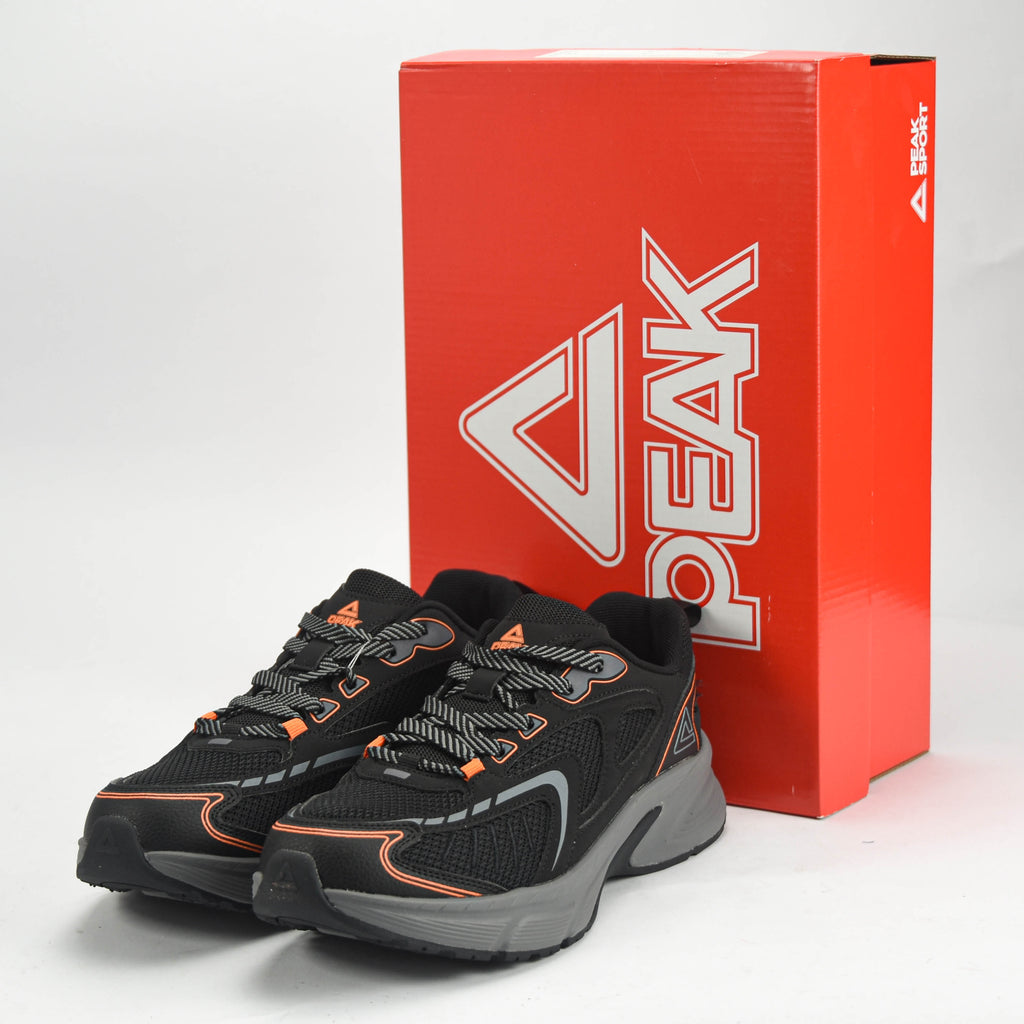 Peak Sports Shoes Black/Paloma Gray/Orange - E49137E-204R