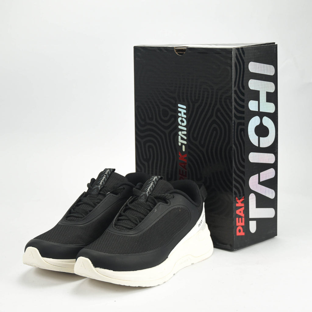 Peak Taichi Walking Shoes Black/Milky White - EWT54698J-Z497